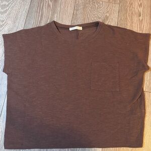 Zenana Outfitters Chocolate Brown Tee